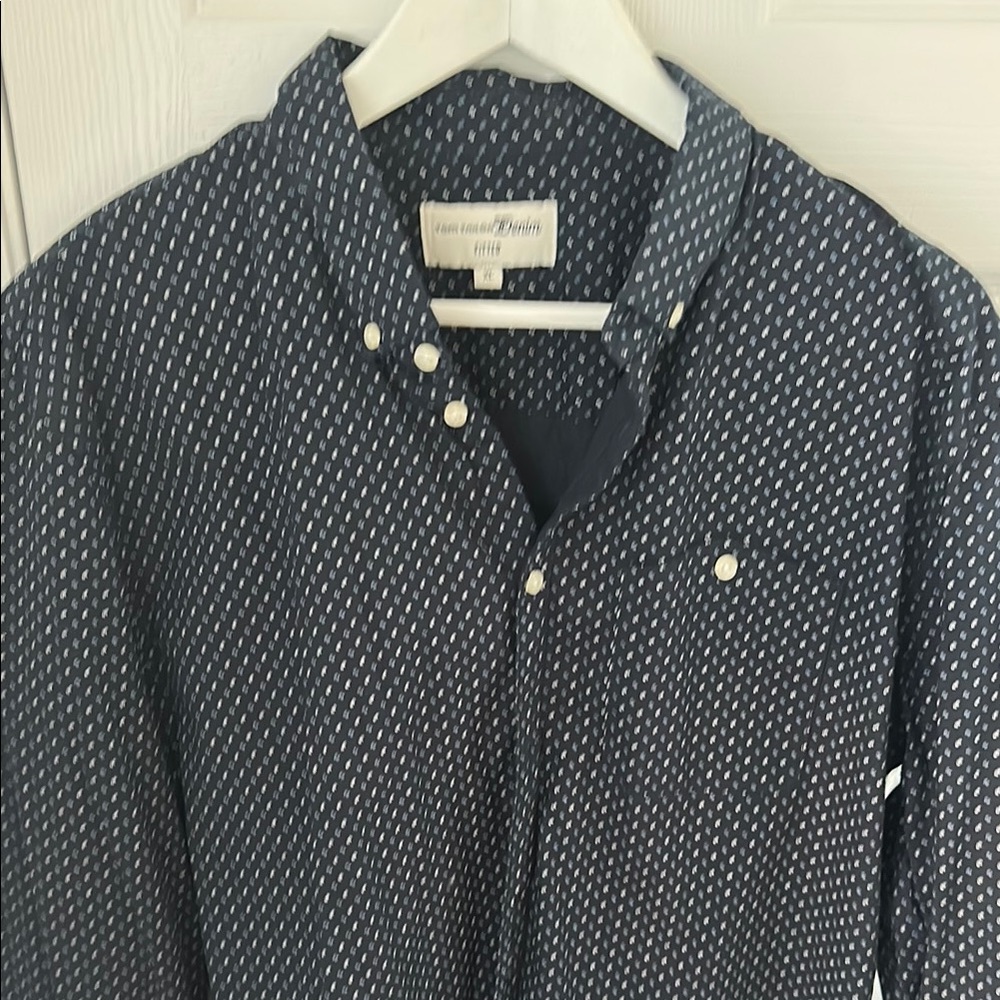Blue Casual Button Down Shirt